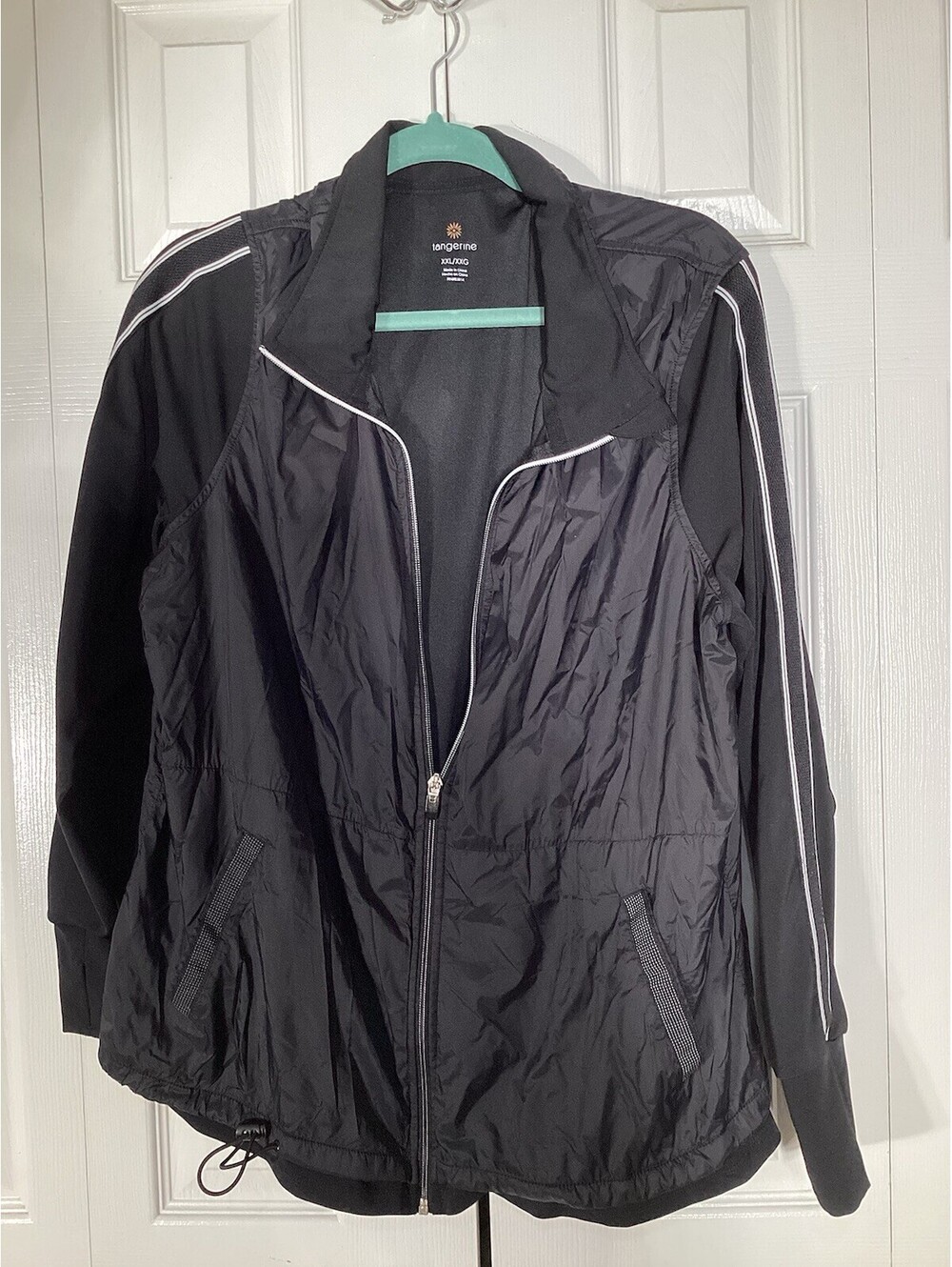 Tangerine Womens XXL Black Zip-Up Jacket Lightweight Athletic Sport